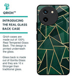 Abstract Green Glass Case For Vivo T3X 5G