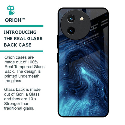 Dazzling Ocean Gradient Glass Case For Vivo T3X 5G