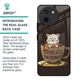 Tea With Kitty Glass Case For Vivo T3X 5G