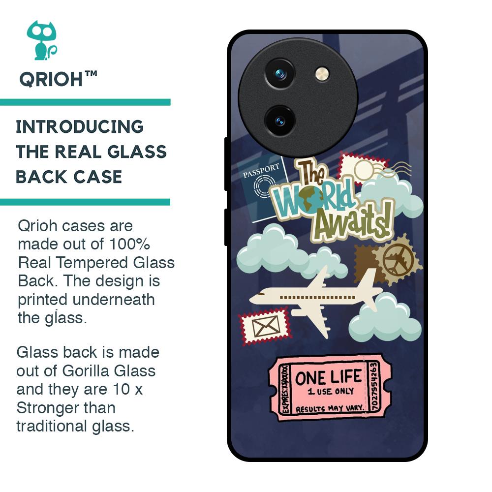 Tour The World Glass Case For Vivo T3X 5G