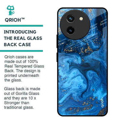 Gold Sprinkle Glass Case for Vivo T3X 5G