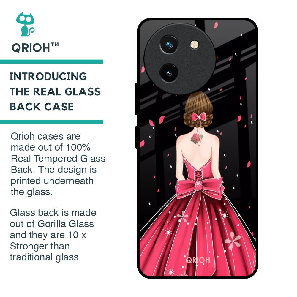 Fashion Princess Glass Case for Vivo T3X 5G