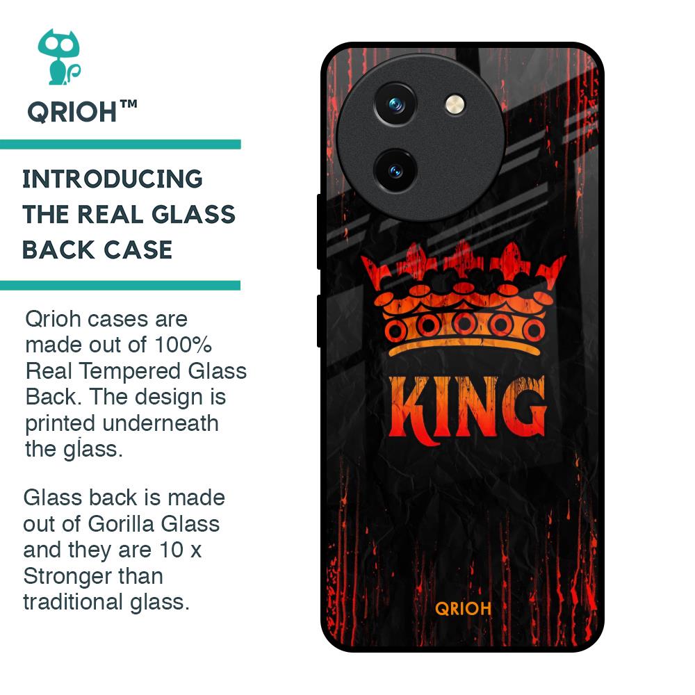 Royal King Glass Case for Vivo T3X 5G