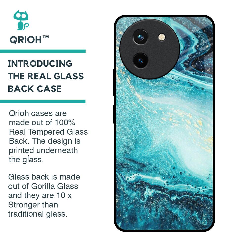 Sea Water Glass Case for Vivo T3X 5G