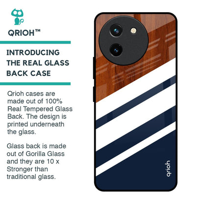 Bold Stripes Glass Case for Vivo T3X 5G