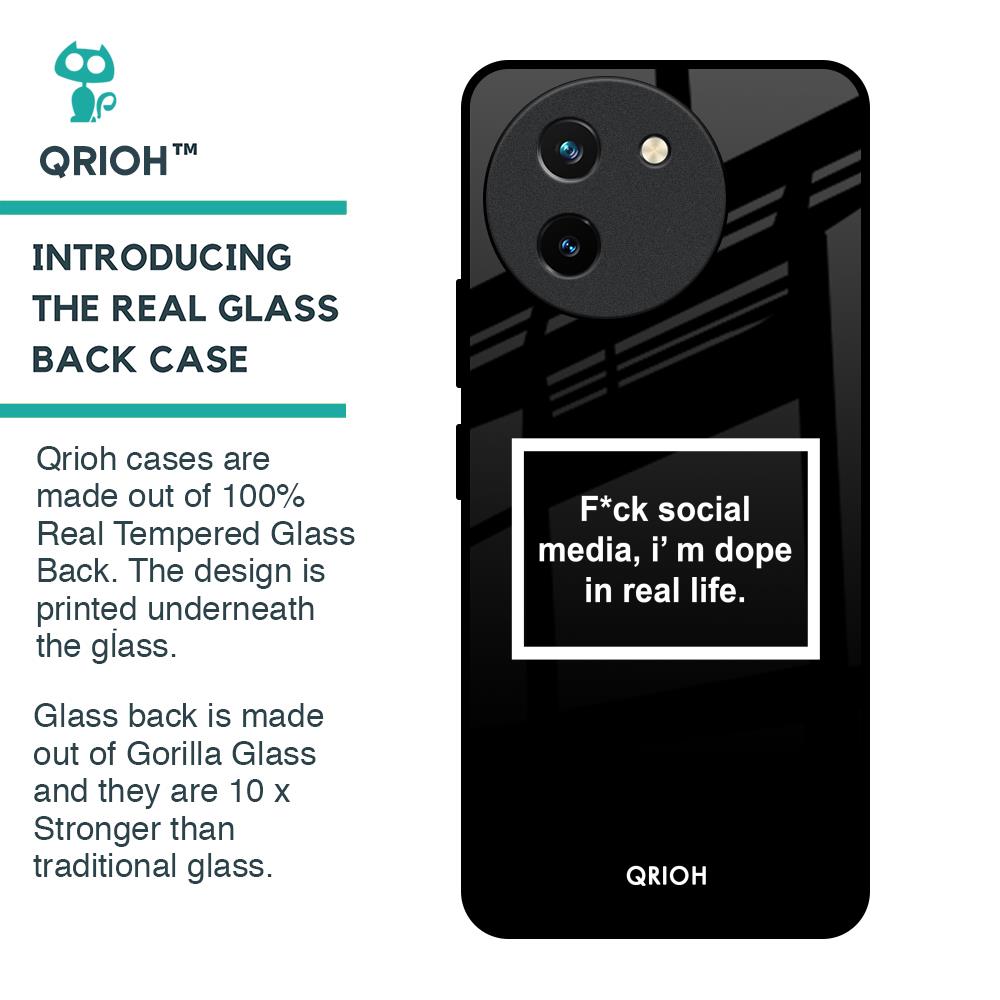 Dope In Life Glass Case for Vivo T3X 5G
