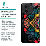 Retro Gorgeous Flower Glass Case for Vivo T3X 5G