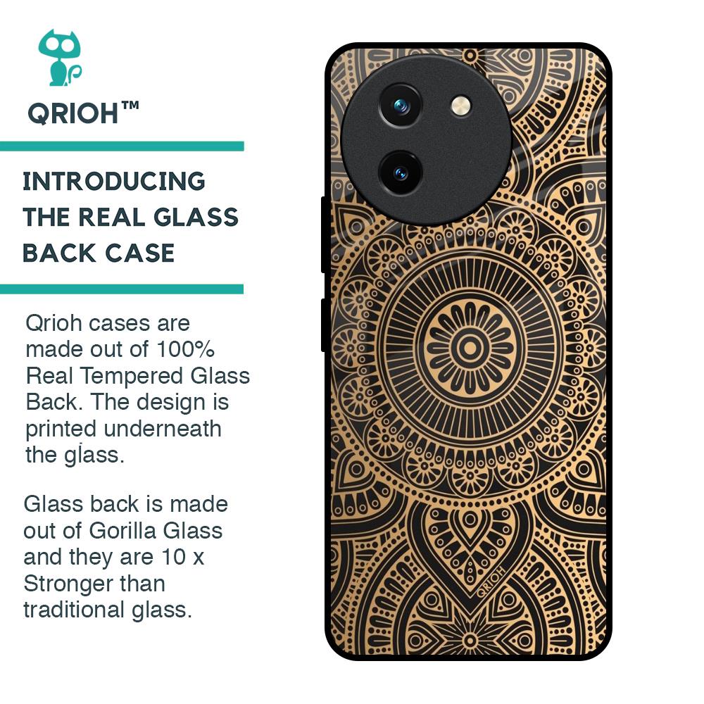 Luxury Mandala Glass Case for Vivo T3X 5G