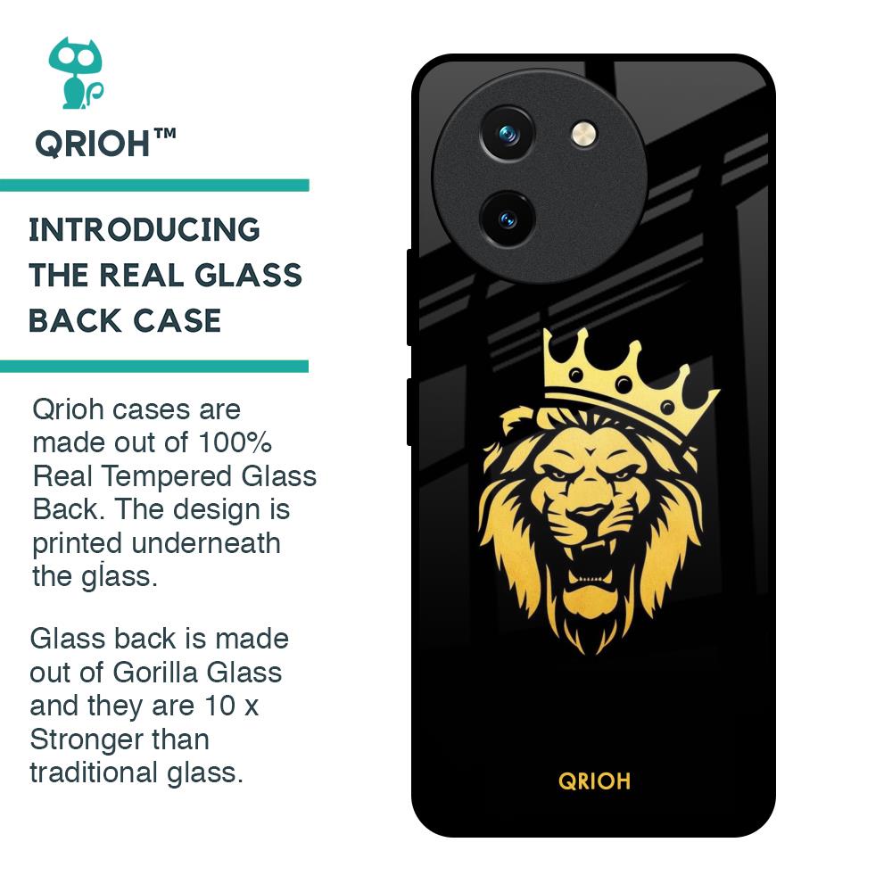 Lion The King Glass Case for Vivo T3X 5G