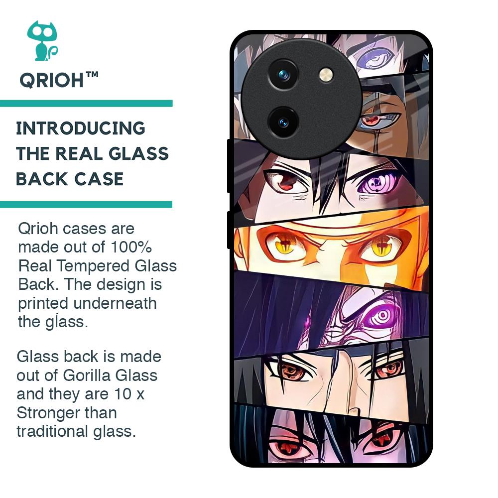 Anime Eyes Glass Case for Vivo T3X 5G