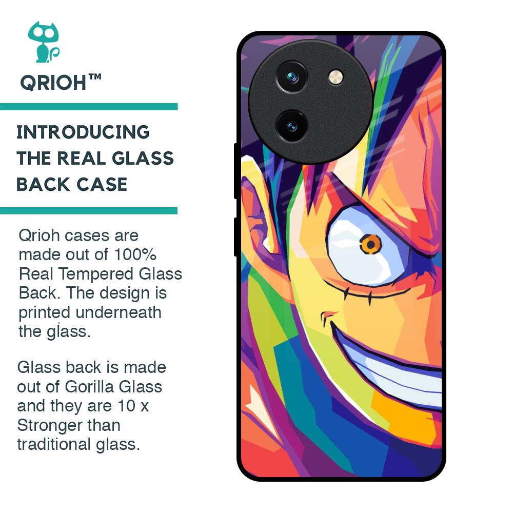 Monkey Wpap Pop Art Glass Case for Vivo T3X 5G