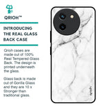 Modern White Marble Glass Case for Vivo T3X 5G