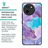 Alcohol ink Marble Glass Case for Vivo T3X 5G