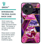 Electroplated Geometric Marble Glass Case for Vivo T3X 5G