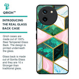 Seamless Green Marble Glass Case for Vivo T3X 5G