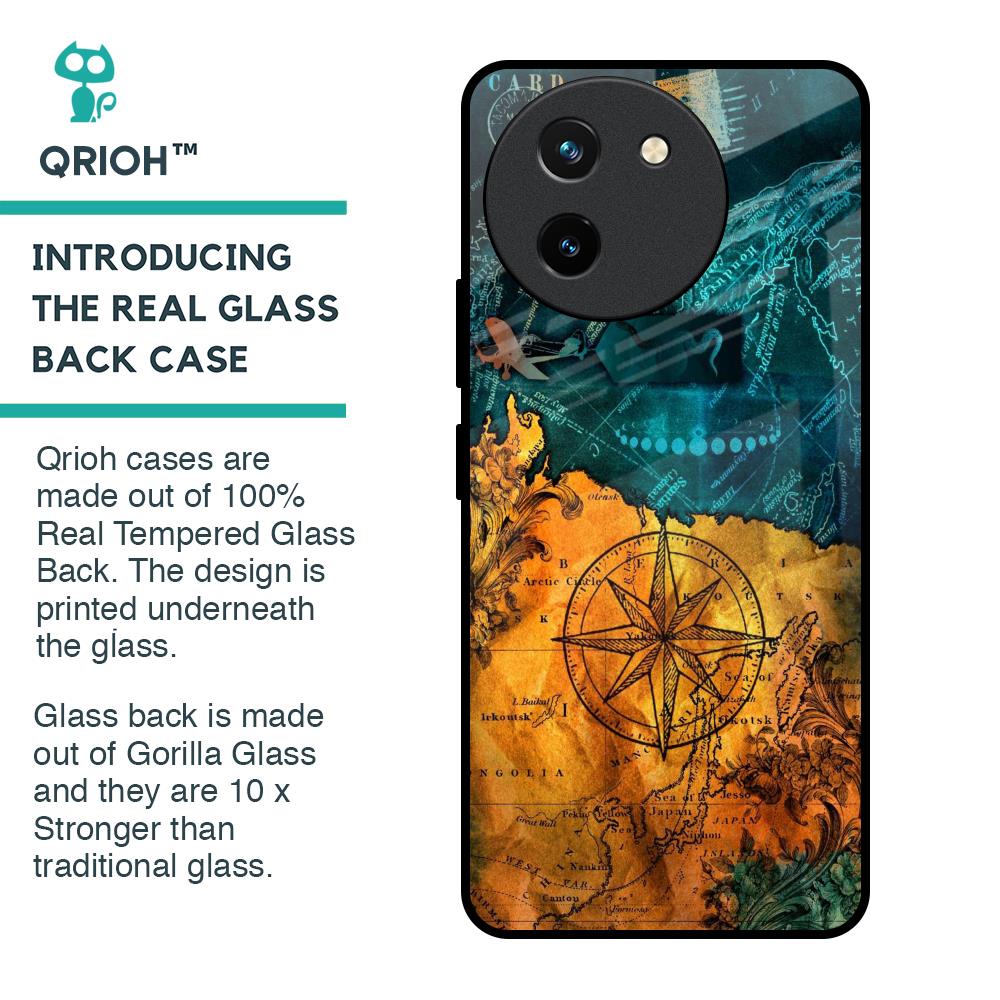 Architecture Map Glass Case for Vivo T3X 5G