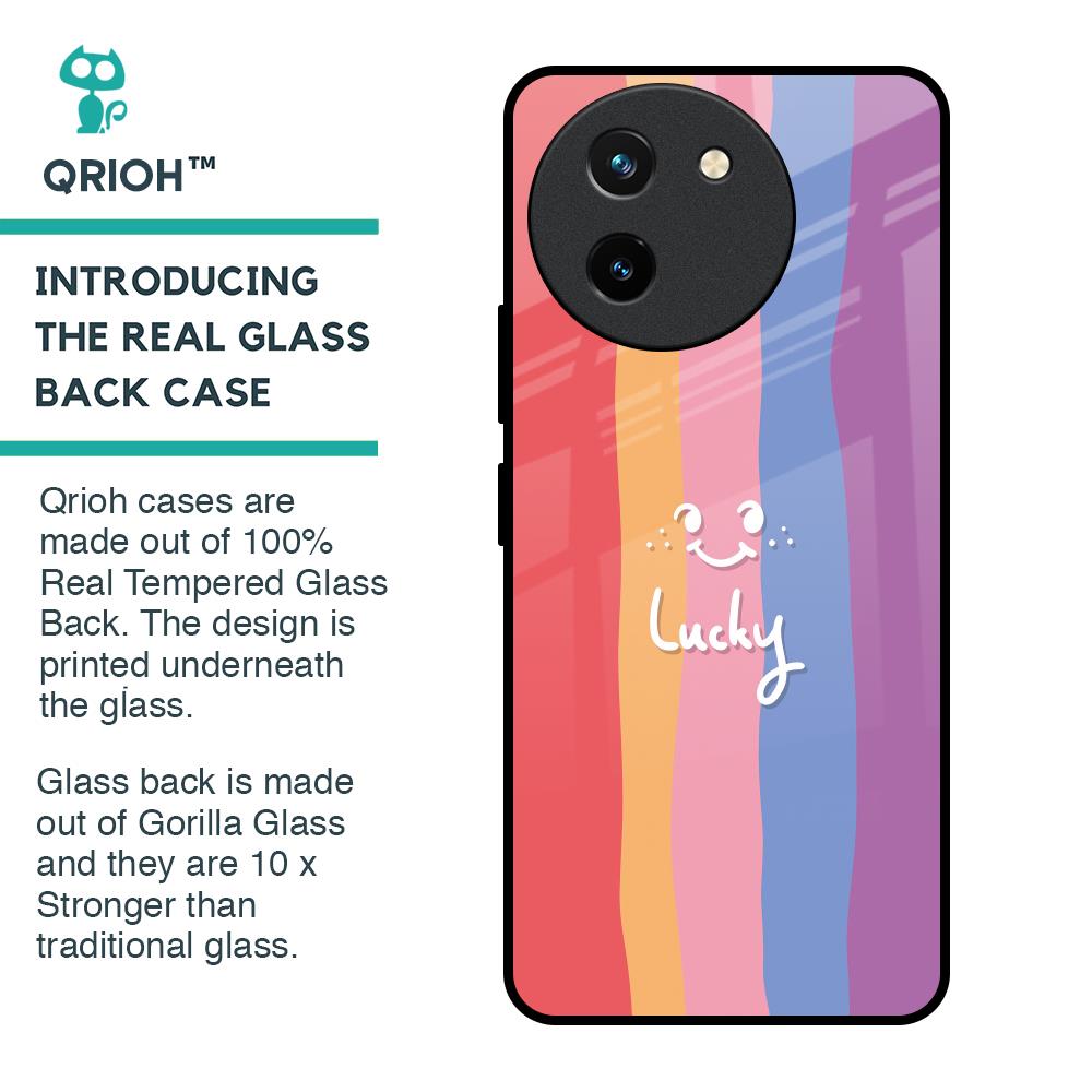 Lucky Abstract Glass Case for Vivo T3X 5G