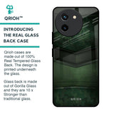 Green Leather Glass Case for Vivo T3X 5G
