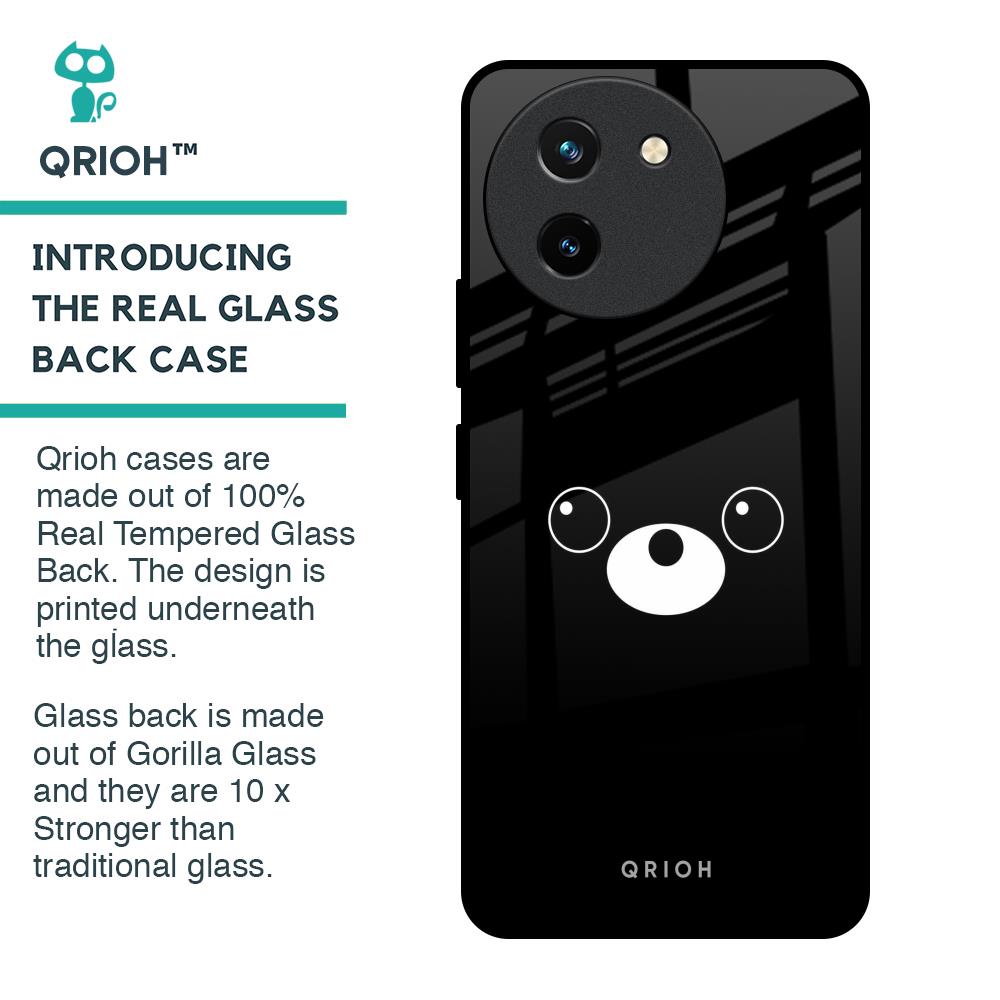 Cute Bear Glass Case for Vivo T3X 5G