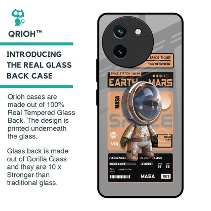 Space Ticket Glass Case for Vivo T3X 5G