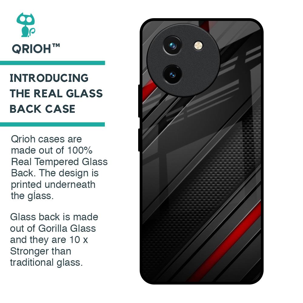 Modern Abstract Glass Case for Vivo T3X 5G