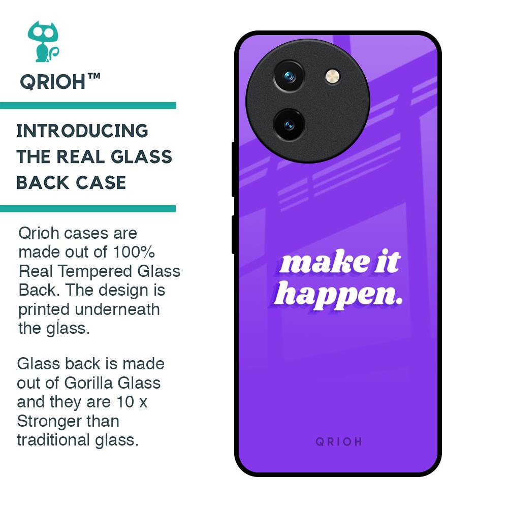 Make it Happen Glass Case for Vivo T3X 5G