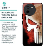 Red Skull Glass Case for Vivo T3X 5G