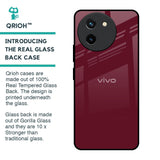 Classic Burgundy Glass Case for Vivo T3X 5G