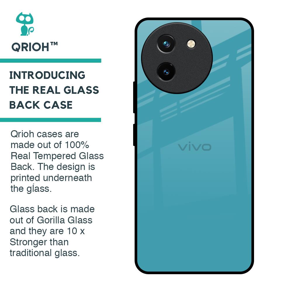 Oceanic Turquiose Glass Case for Vivo T3X 5G