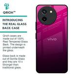 Purple Ombre Pattern Glass Case for Vivo T3X 5G