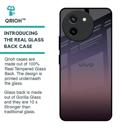 Grey Ombre Glass Case for Vivo T3X 5G