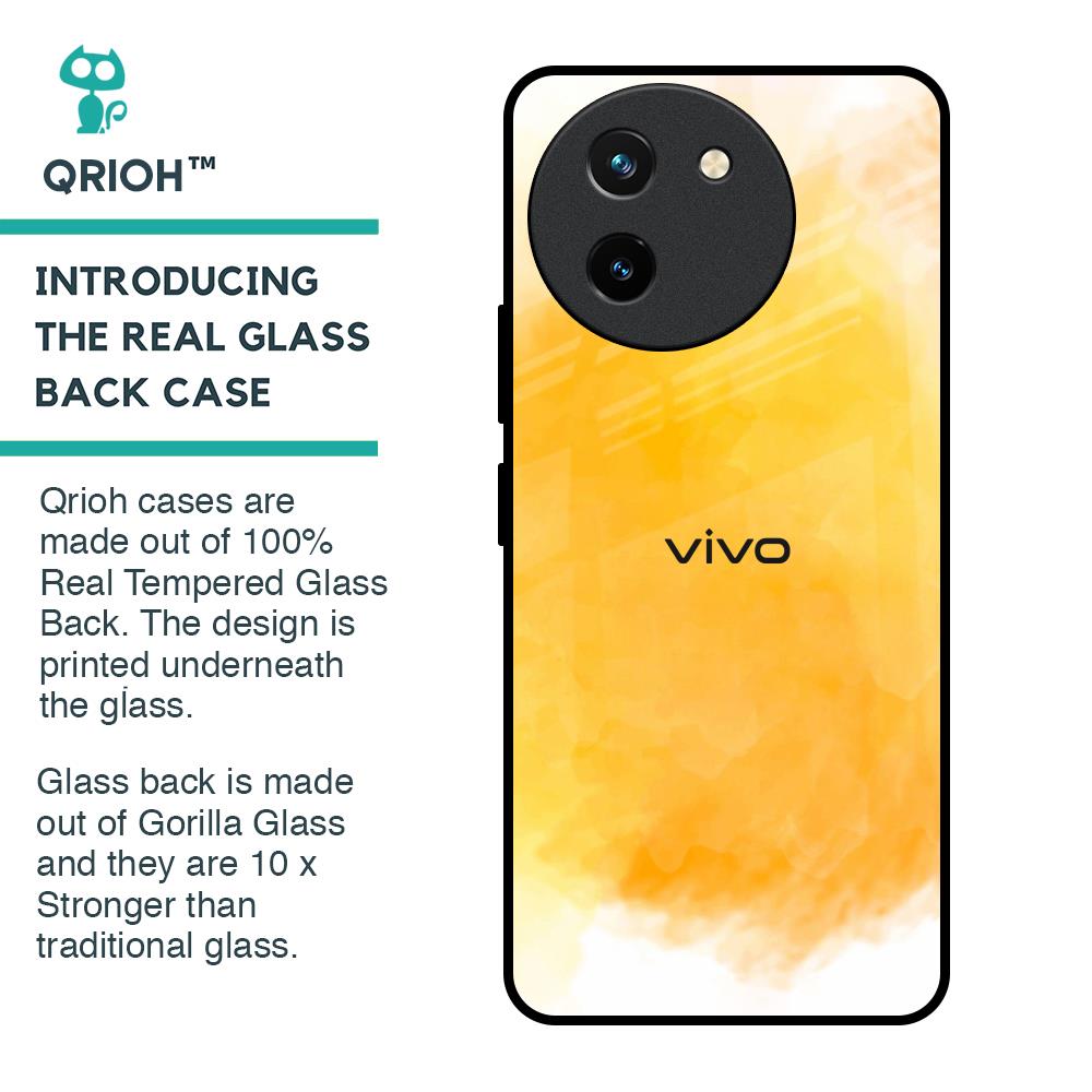 Rustic Orange Glass Case for Vivo T3X 5G