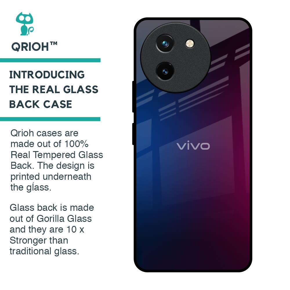 Mix Gradient Shade Glass Case For Vivo T3X 5G