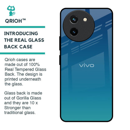 Celestial Blue Glass Case For Vivo T3X 5G