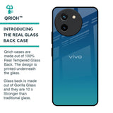 Celestial Blue Glass Case For Vivo T3X 5G