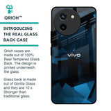 Polygonal Blue Box Glass Case For Vivo T3X 5G