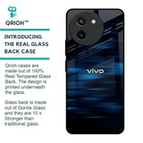 Blue Rough Abstract Glass Case for Vivo T3X 5G