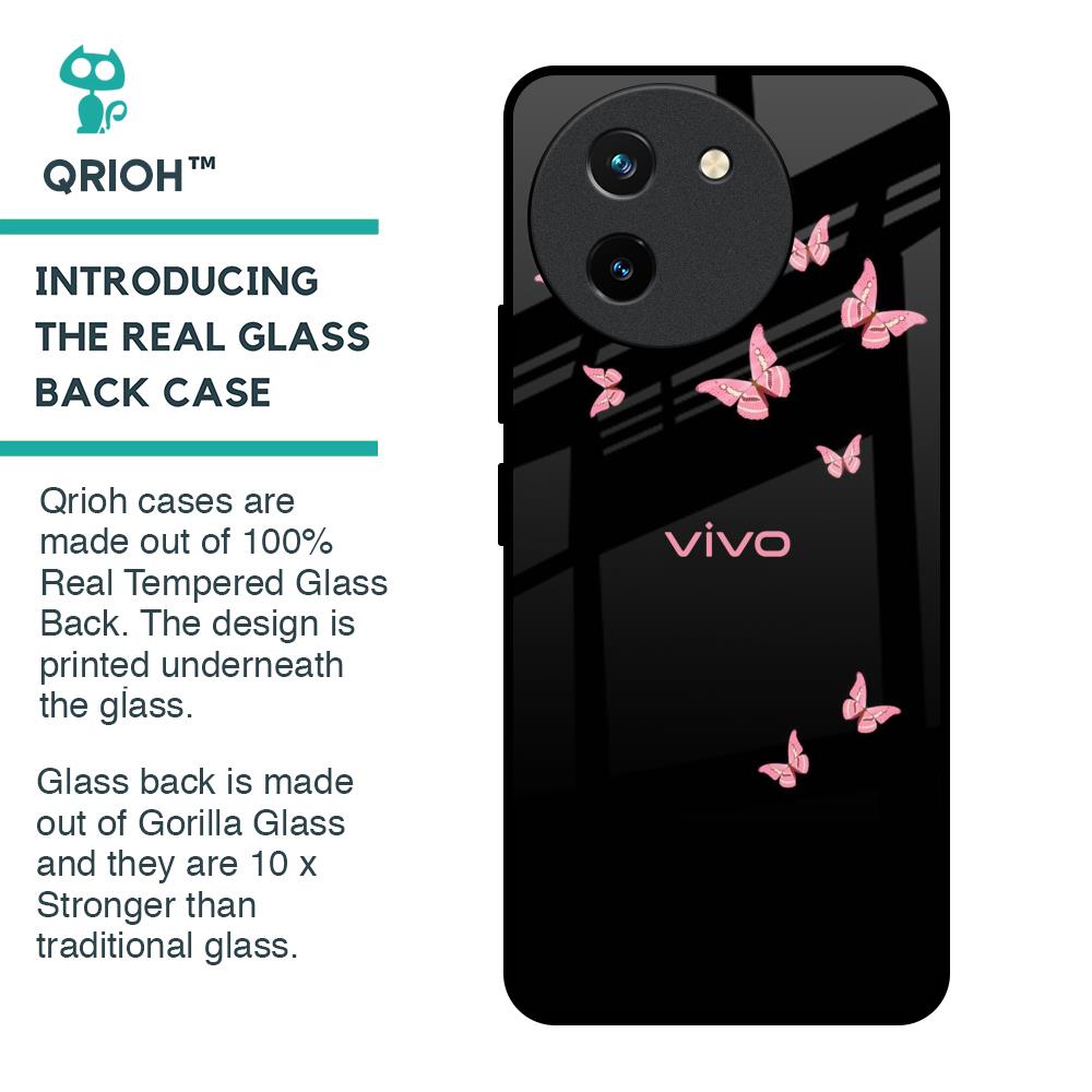 Fly Butterfly Glass Case for Vivo T3X 5G