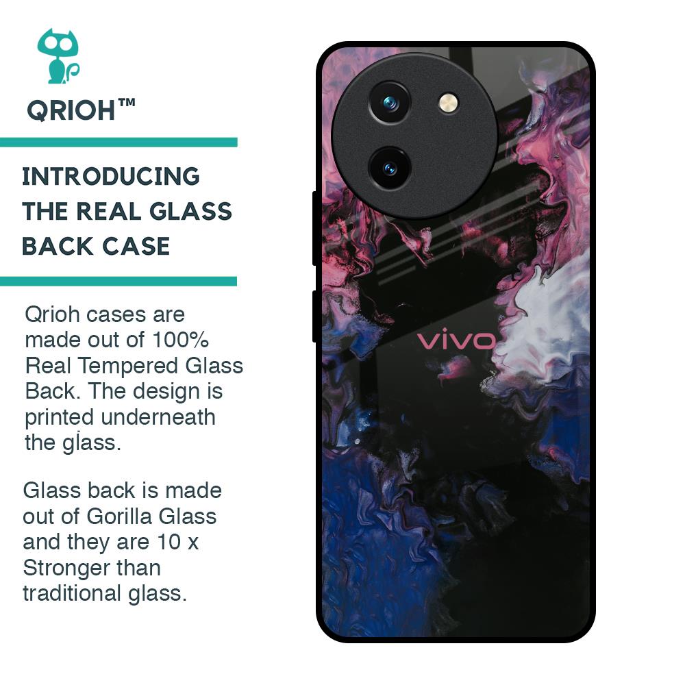Smudge Brush Glass case for Vivo T3X 5G