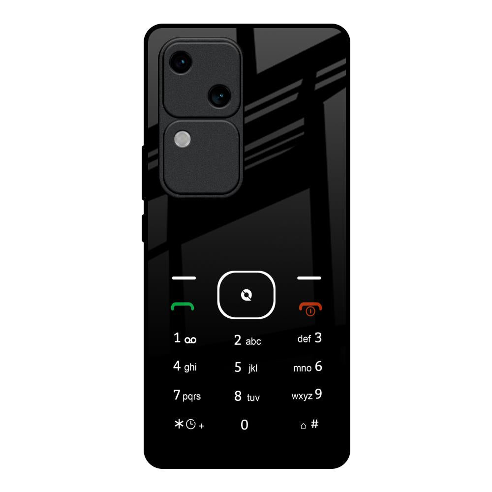 Classic Keypad Pattern Vivo V30 5G Glass Back Cover Online