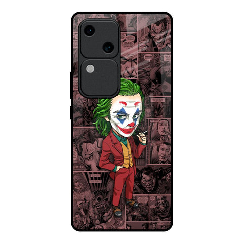 Joker Cartoon Vivo V30 5G Glass Back Cover Online
