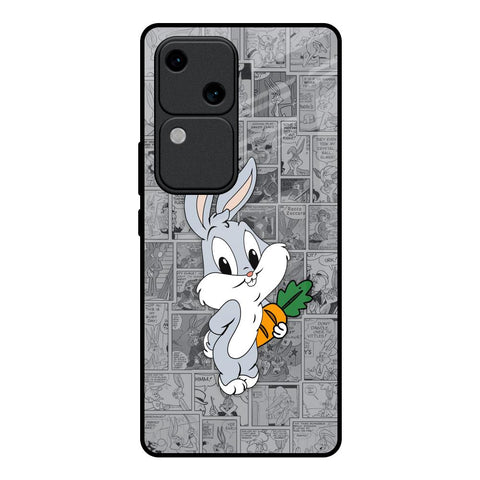 Cute Baby Bunny Vivo V30 5G Glass Back Cover Online