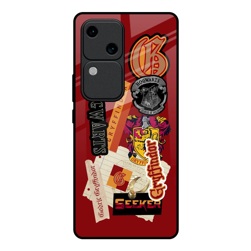 Gryffindor Vivo V30 5G Glass Back Cover Online