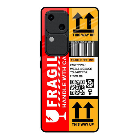 Handle With Care Vivo V30 5G Glass Back Cover Online