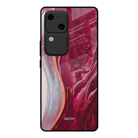 Crimson Ruby Vivo V30 5G Glass Back Cover Online