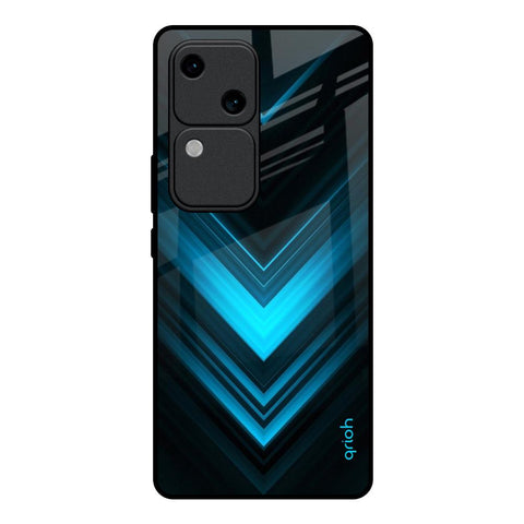 Vertical Blue Arrow Vivo V30 5G Glass Back Cover Online