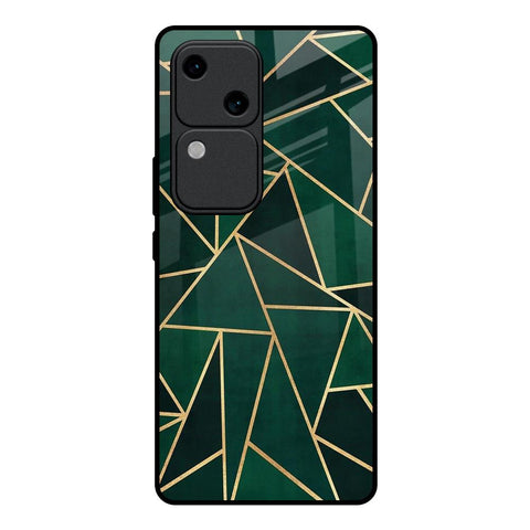 Abstract Green Vivo V30 5G Glass Back Cover Online