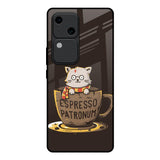 Tea With Kitty Vivo V30 5G Glass Back Cover Online