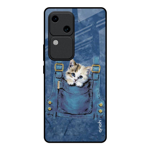 Kitty In Pocket Vivo V30 5G Glass Back Cover Online