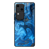 Gold Sprinkle Vivo V30 5G Glass Back Cover Online